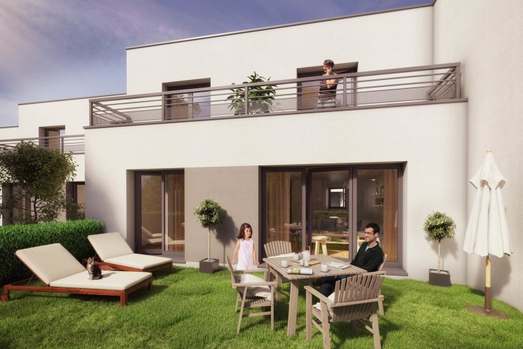 Illustration extérieure Illustration extérieure côté Jardin