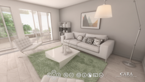 Image d'aperçu de l'outil de visite virtuelle immersive de bien immobilier