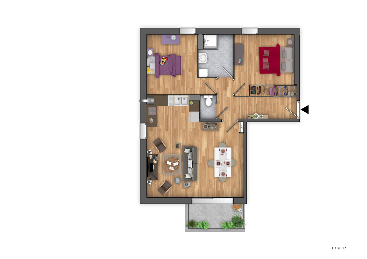 plan appartement 2d