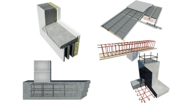 Illustrations 3D techniques avec transparence et écorchés pour le bâtiment