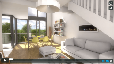 Film d’animation 3D de promotion immobilière d’intérieurs