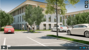 Film d’animation 3D extérieur de promotion immobilière de bureaux