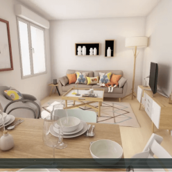 Film 3D d’animation d’intérieur d’appartement de projet promotion Immobilière