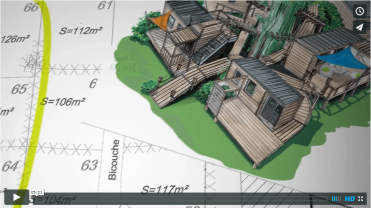 Film d’animation 3D institutionnel pour la promotion des terrains aménagés avec des habitations de loisirs